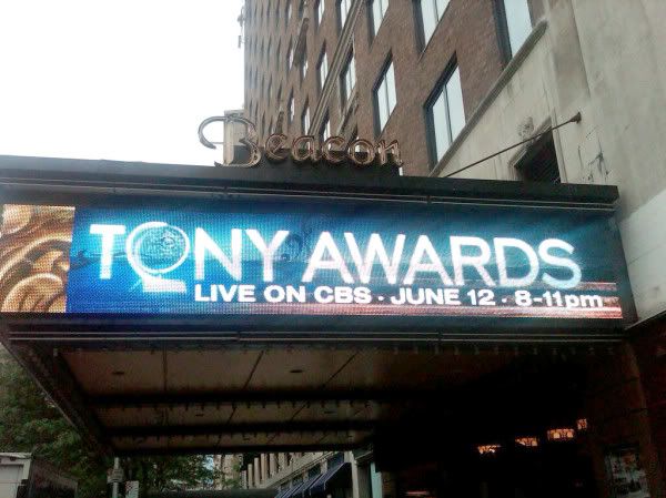Up on the marquee...The TONY AWARDS @ The Beacon Theatre