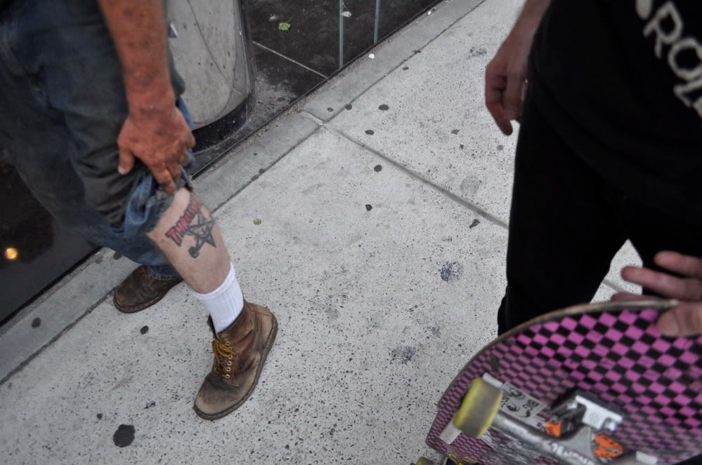i met a homeless dude the other day with a thrasher tattoo.