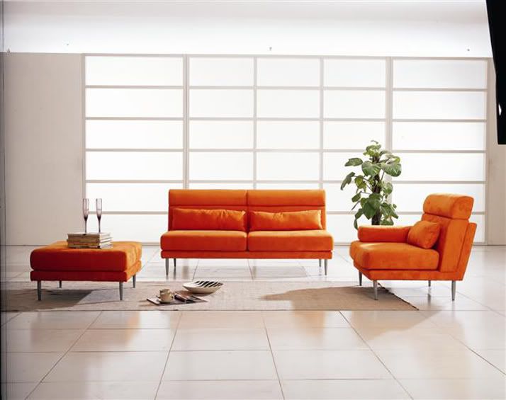 ShangriLa Furniture with Orange Color Texture for Living Room