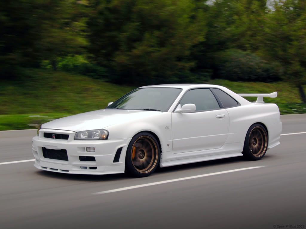 Nissan skyline gtr r34 white #2