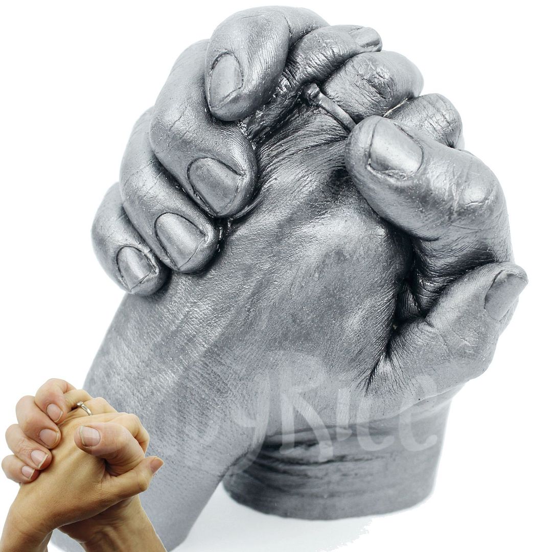 Family holding hands impression handprint mould kit Casting Kit