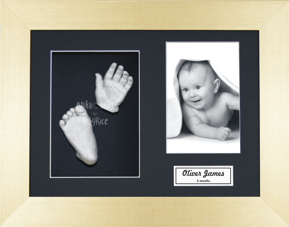 New Unique Baby Casting Kit Gift Silver Hand /& Feet Casts Urban Metal 3D Frame