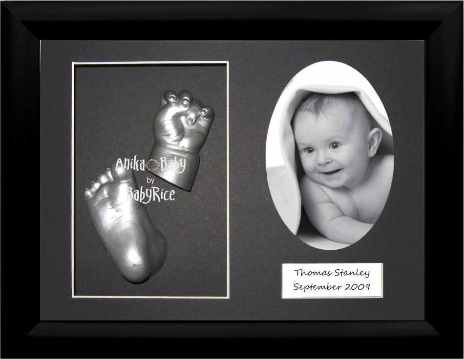 silver christening frame